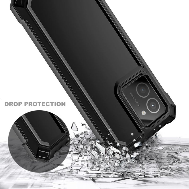 WDHD for HMD Vibe Phone Case with Tempered Glass Screen Protector, Full-Body Protective Shockproof Rugged Bumper Cover Case for Nokia HMD Vibe N159V TA-1590 (Black) - Image 5